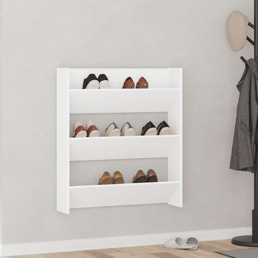Sapateira de parede 80x18x90 cm derivados de madeira branco