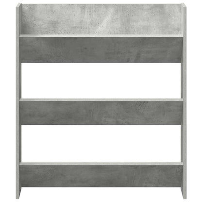 Sapateira de parede 80x18x90 cm contraplacado cinzento cimento