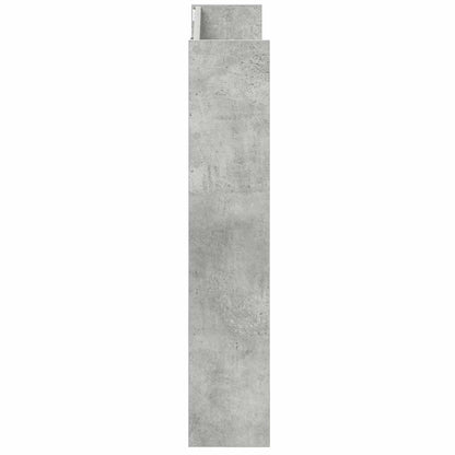 Sapateira de parede 80x18x90 cm contraplacado cinzento cimento
