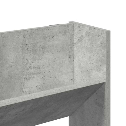 Sapateira de parede 80x18x90 cm contraplacado cinzento cimento