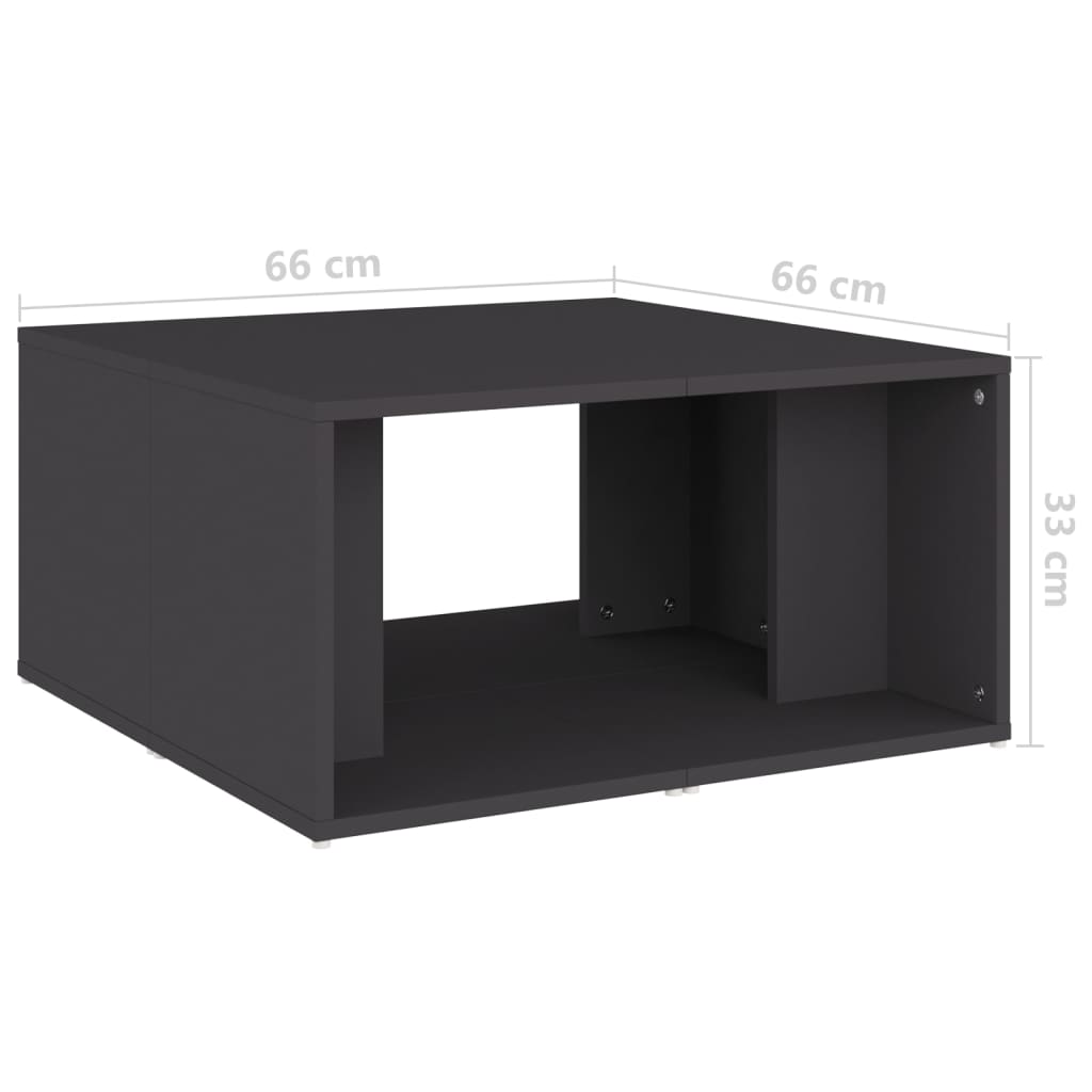 Mesas de centro 4 pcs 33x33x33 cm derivados de madeira cinza