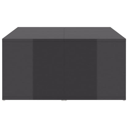 Mesas de centro 4pcs derivados de madeira cinza brilhante