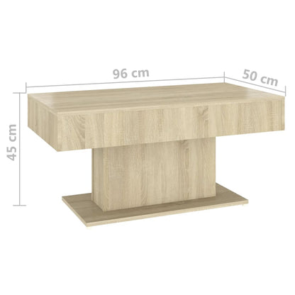 Mesa de centro 96x50x45 cm derivados de madeira carvalho sonoma