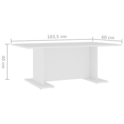 Mesa de centro 103,5x60x40 cm derivados de madeira branco