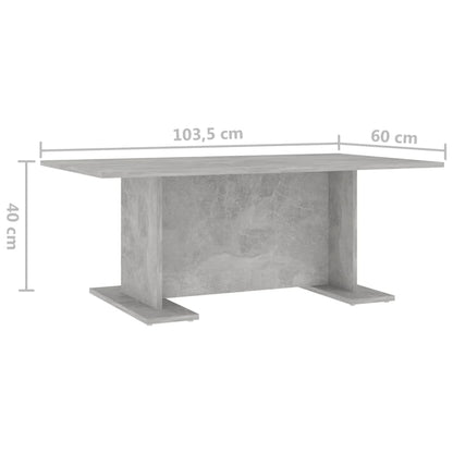 Mesa de centro 103,5x60x40 cm contraplacado cinzento cimento