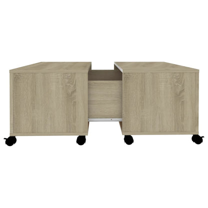 Mesa de centro 75x75x38 cm contraplacado carvalho sonoma
