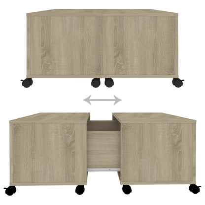 Mesa de centro 75x75x38 cm contraplacado carvalho sonoma