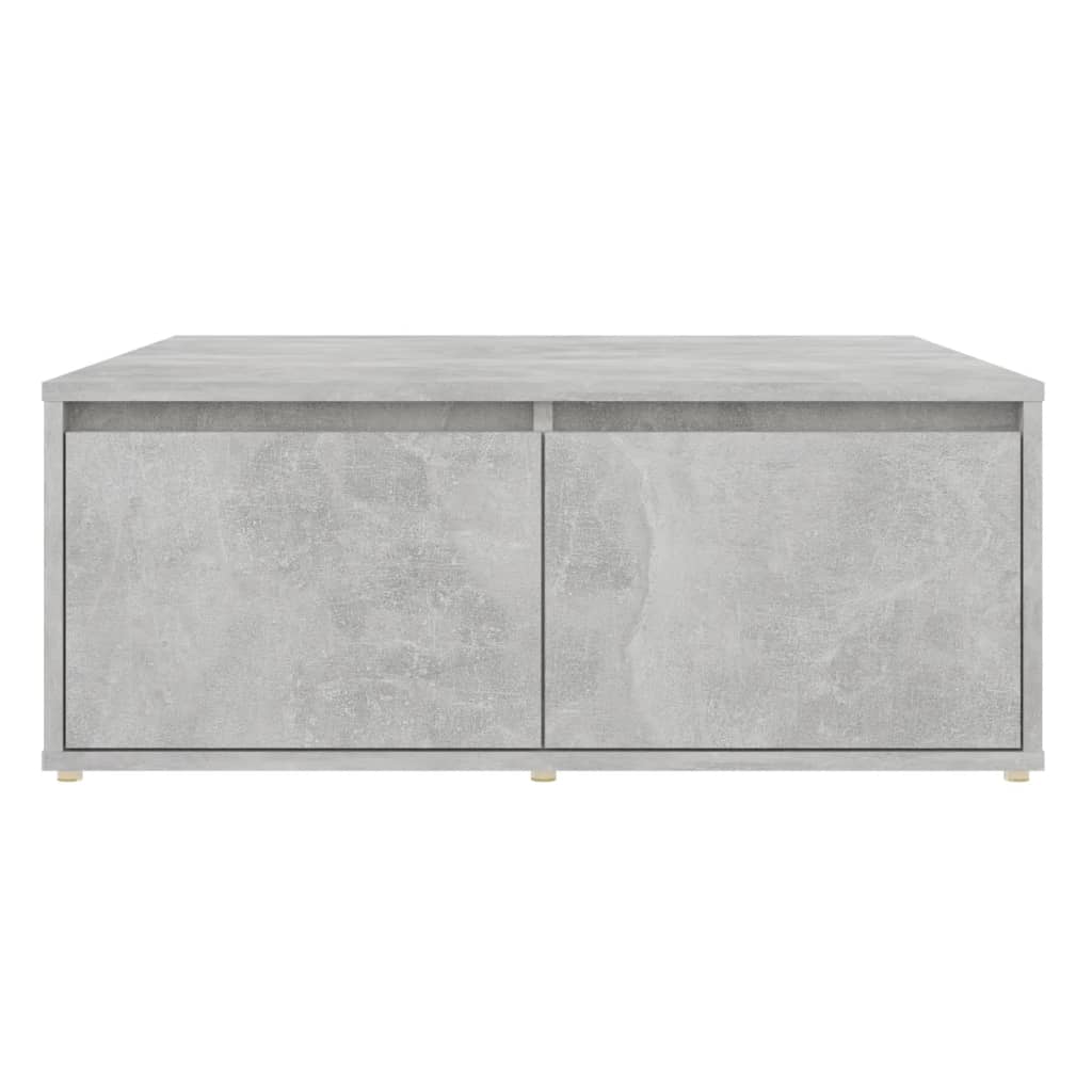 Mesa de centro 80x80x31 cm contraplacado cinzento cimento