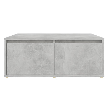 Mesa de centro 80x80x31 cm contraplacado cinzento cimento