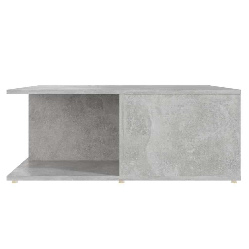 Mesa de centro 80x80x31 cm contraplacado cinzento cimento