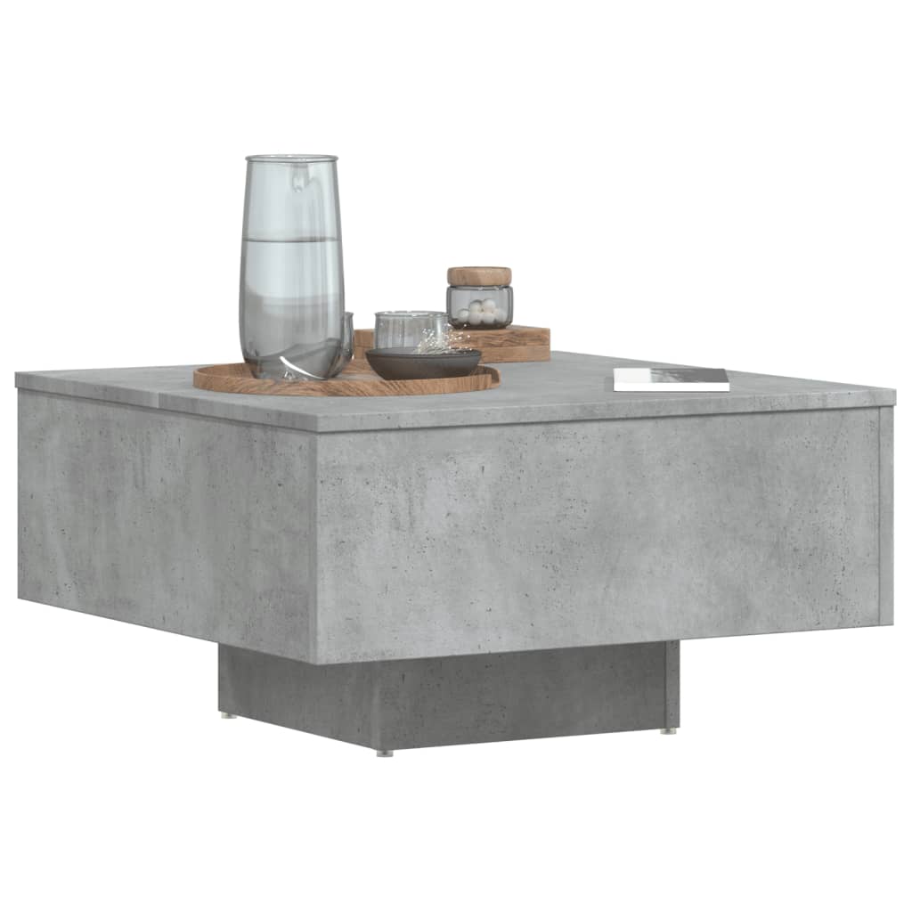 Mesa de centro 60x60x31,5 cm derivados de madeira cinza cimento