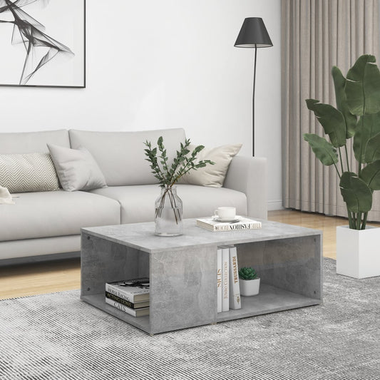Mesa de centro 90x67x33 cm derivados madeira cinzento cimento