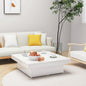 Mesa de centro 90x90x28cm derivados de madeira branco brilhante