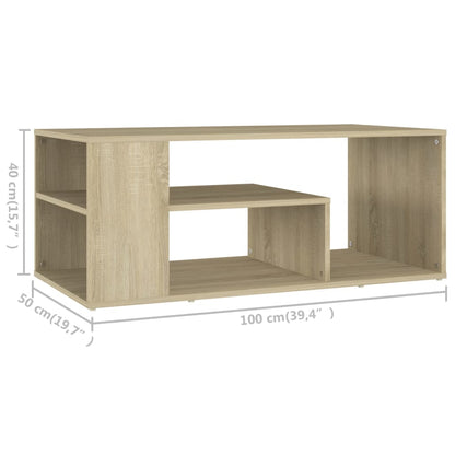 Mesa centro 100x50x40 cm derivados de madeira carvalho sonoma