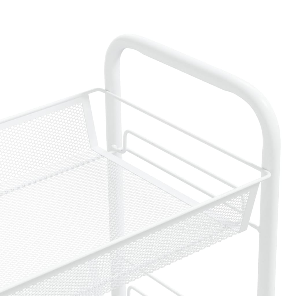 Carrinho de cozinha com 5 prateleiras ferro 46x26x105 cm branco