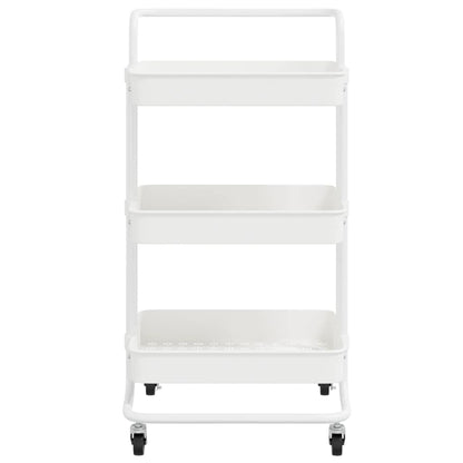 Carrinho cozinha c/ 3 prateleiras ferro/ABS 42x35x85 cm branco