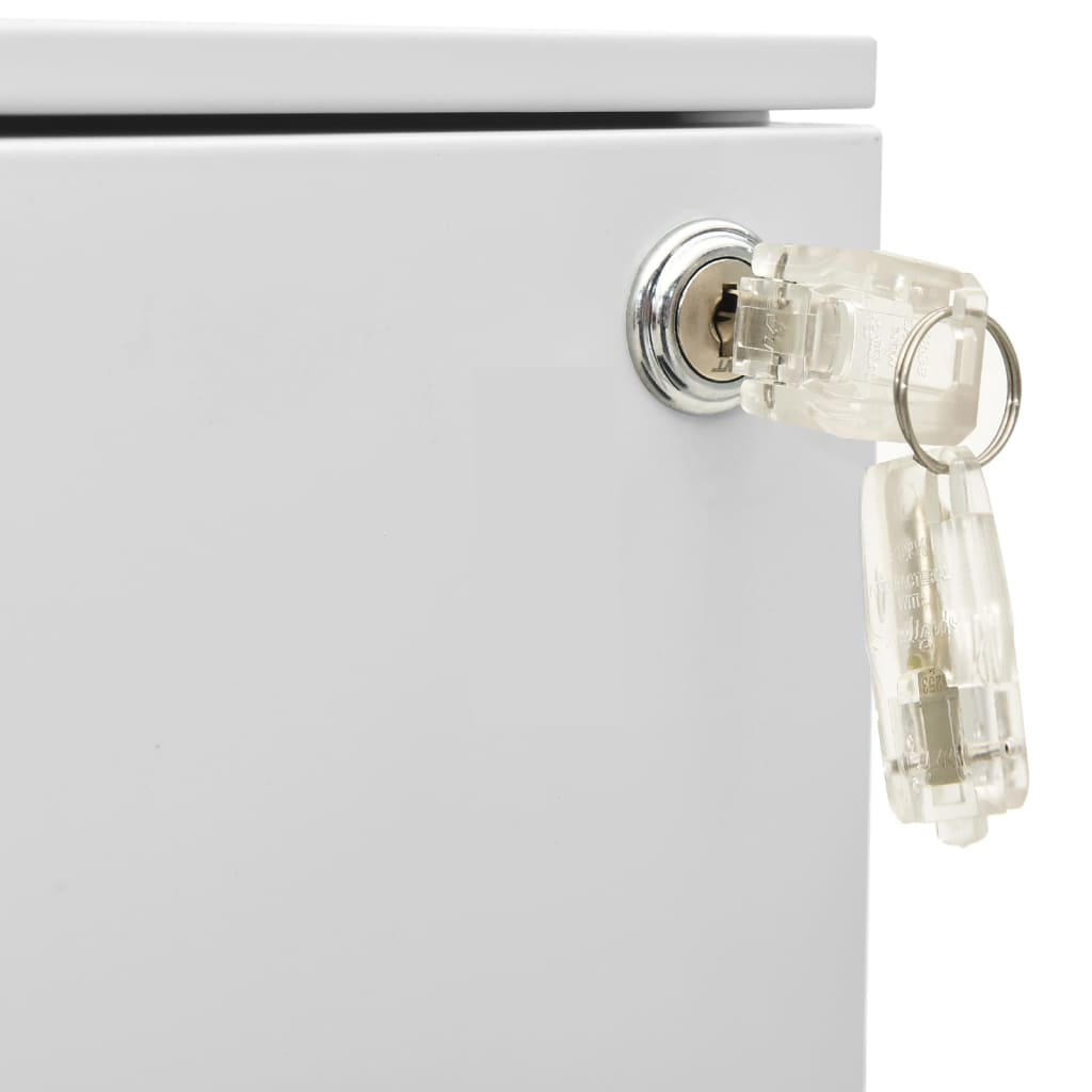 Arquivador móvel aço 39x45x60 cm cinzento-claro