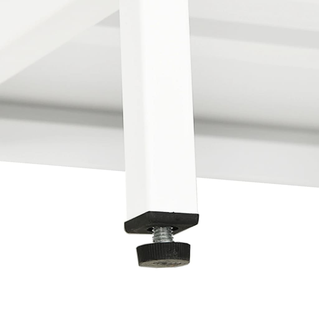 Móvel de TV aço e vidro branco