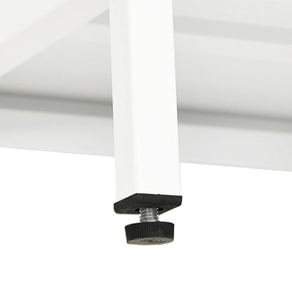 Móvel de TV aço e vidro branco