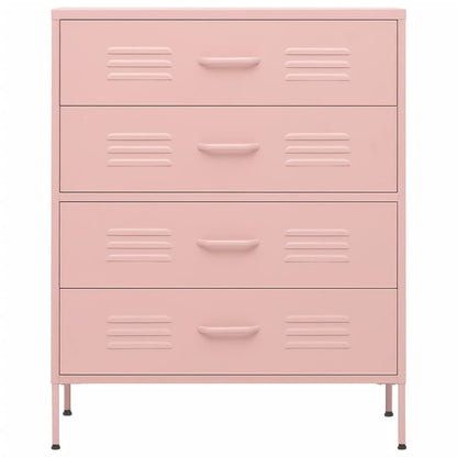 Cómoda/aparador com gavetas aço 80x35x101,5 cm rosa