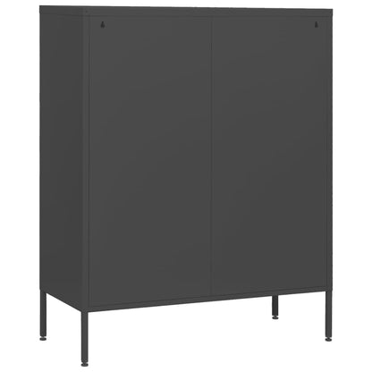 Cómoda/aparador com gavetas aço 80x35x101,5 cm antracite