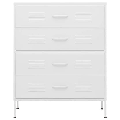 Cómoda/aparador com gavetas aço 80x35x101,5 cm branco
