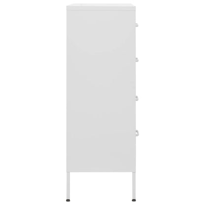 Cómoda/aparador com gavetas aço 80x35x101,5 cm branco