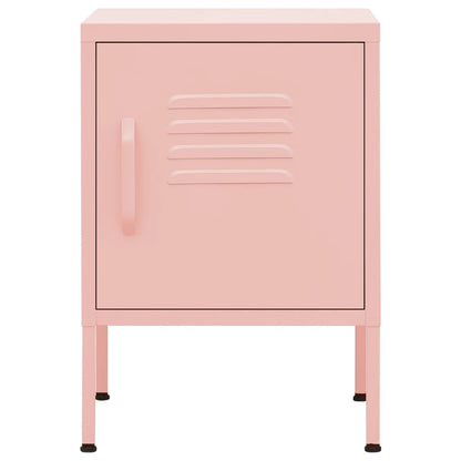 Mesa de cabeceira 35x35x51 cm aço rosa
