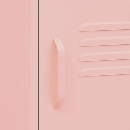 Mesa de cabeceira 35x35x51 cm aço rosa