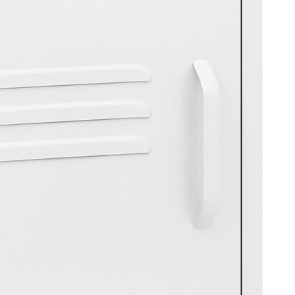 Mesa de cabeceira 35x35x51 cm aço branco