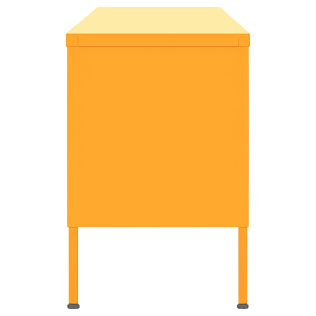Móvel de TV aço amarelo mostarda