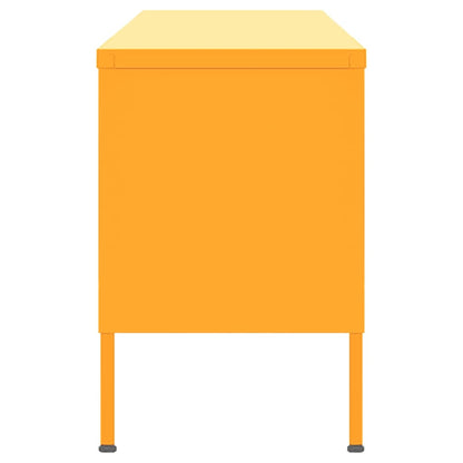 Móvel de TV aço amarelo mostarda