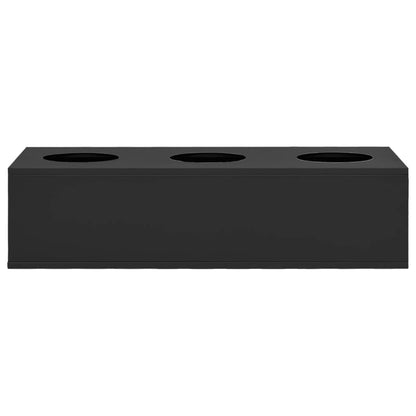 Floreira para escritórios 90x40x23 cm aço antracite