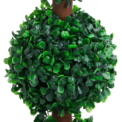 Planta artificial buxo em forma de esfera com vaso 90 cm verde