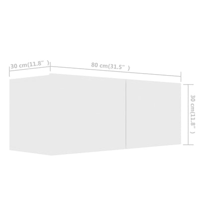 Móveis de TV de contraplacado branco, 4 pcs