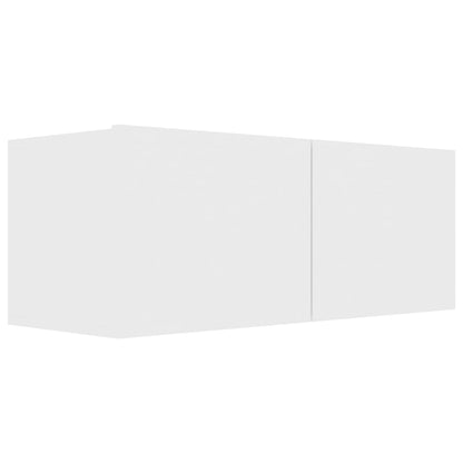 Conjunto de móveis de TV derivados de madeira branco, 4 pcs