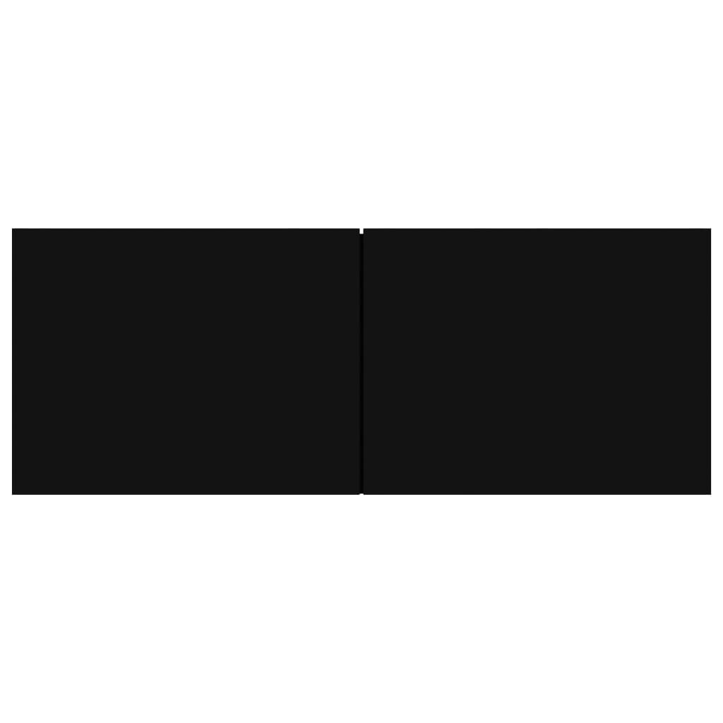 Móveis de TV de madeira preto, 3 pcs