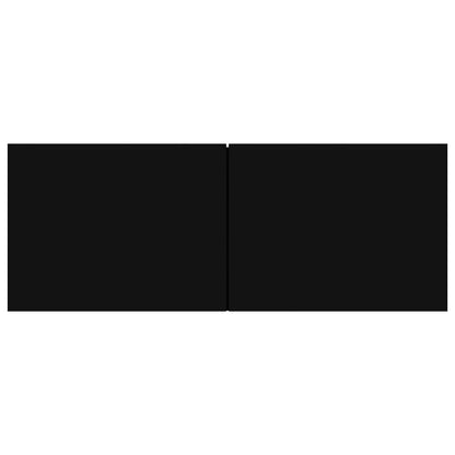 Móveis de TV de madeira preto, 3 pcs