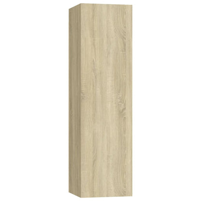 Conjunto móveis de TV derivados madeira carvalho sonoma, 3 pcs