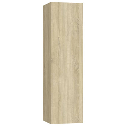 Conjunto de móveis de TV derivados madeira carvalho sonoma, 3pcs