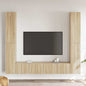 Conjunto de móveis de TV derivados madeira carvalho sonoma, 6pcs