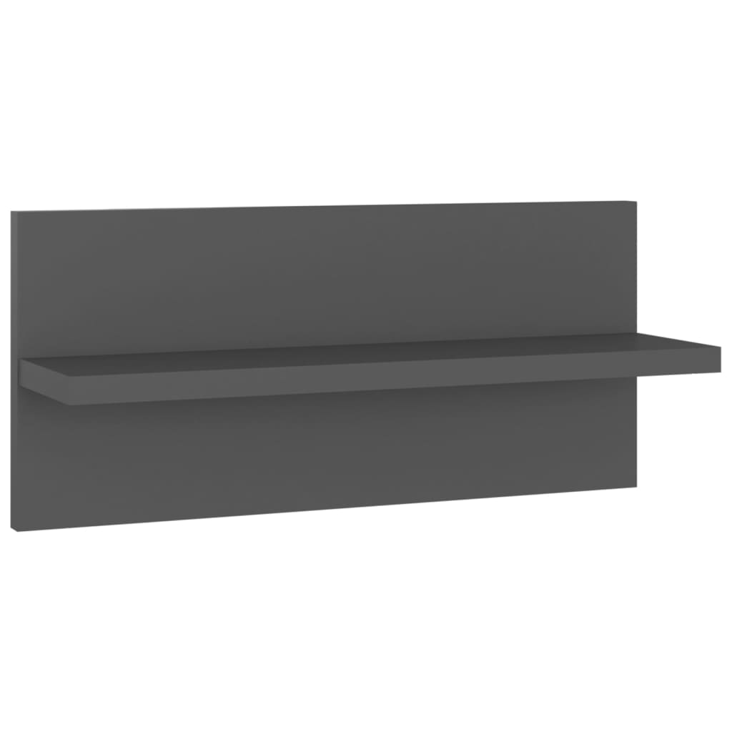 Estantes de parede 4 pcs derivados de madeira cinzento