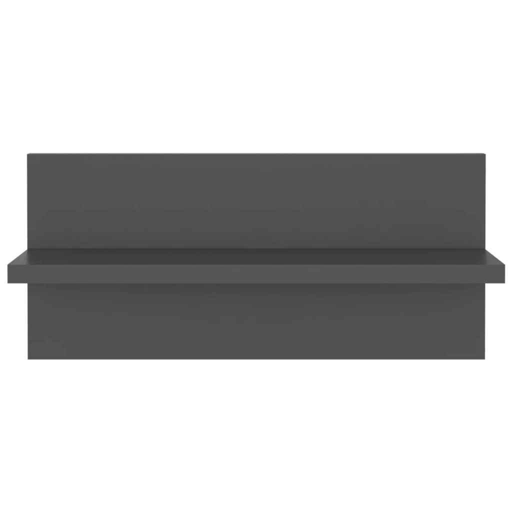 Estantes de parede 4 pcs derivados de madeira cinzento