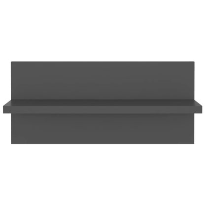 Estantes de parede 4 pcs derivados de madeira cinzento