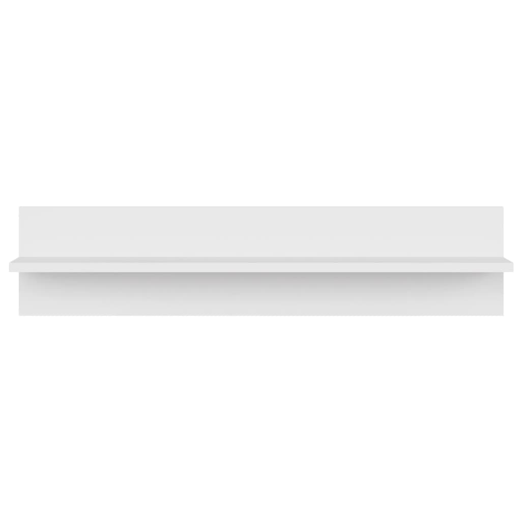 Estantes de parede 2 pcs 80x11,5x18 cm contraplacado branco