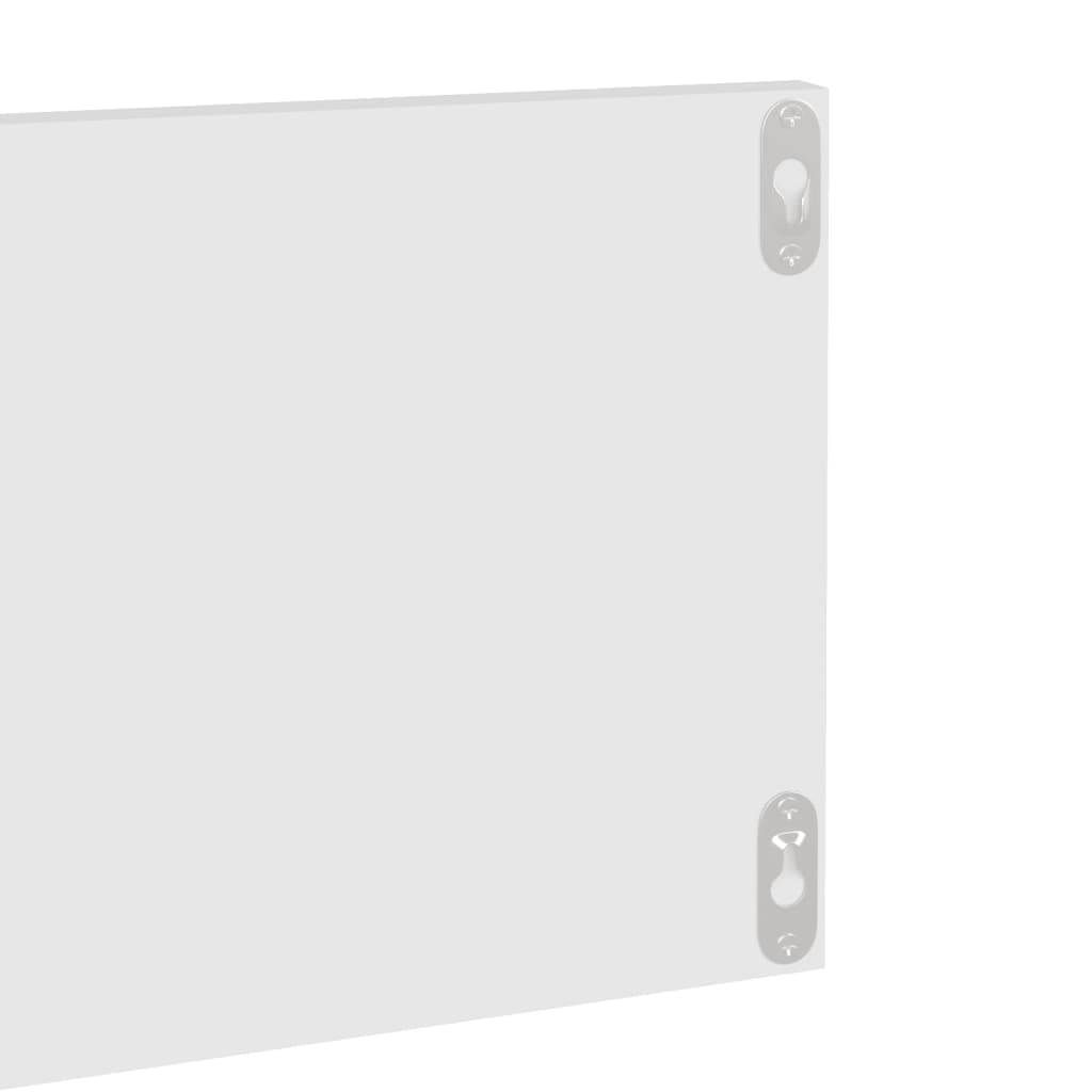 Estantes de parede 2 pcs 80x11,5x18 cm contraplacado branco