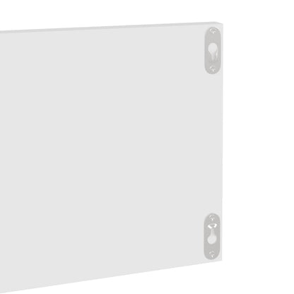 Estantes de parede 2 pcs 80x11,5x18 cm contraplacado branco