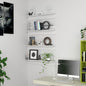 Estantes de parede 4 pcs 80x11,5x18 cm contraplacado branco