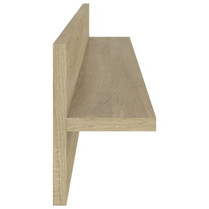 Estantes de parede 2pcs 80x11,5x18 cm contrapl. carvalho sonoma