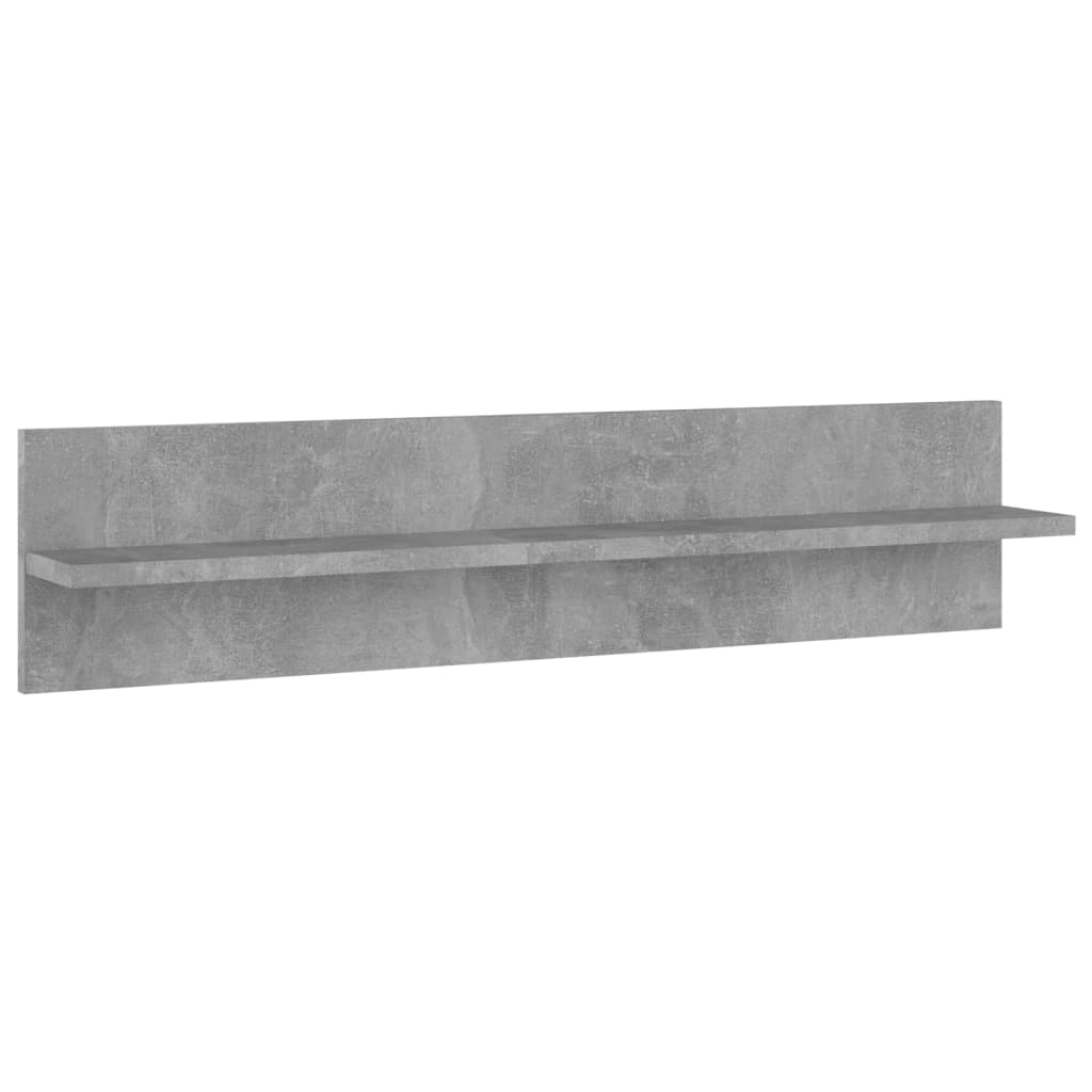Estantes de parede 2 pcs 80x11,5x18 cm contrapl. cinza cimento